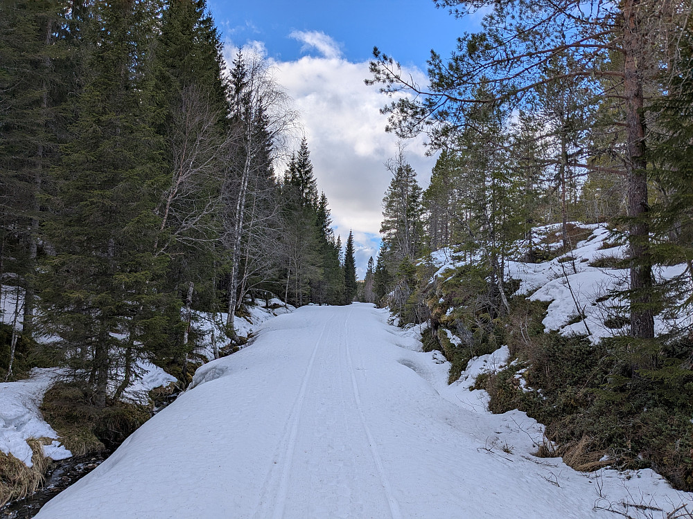 Ubrøytet vei mot Bangdalen
